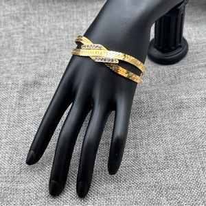 Vintage two strand JBK bracelet imitation amethyst stone